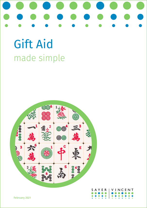 Gift Aid made simple Sayer Vincent